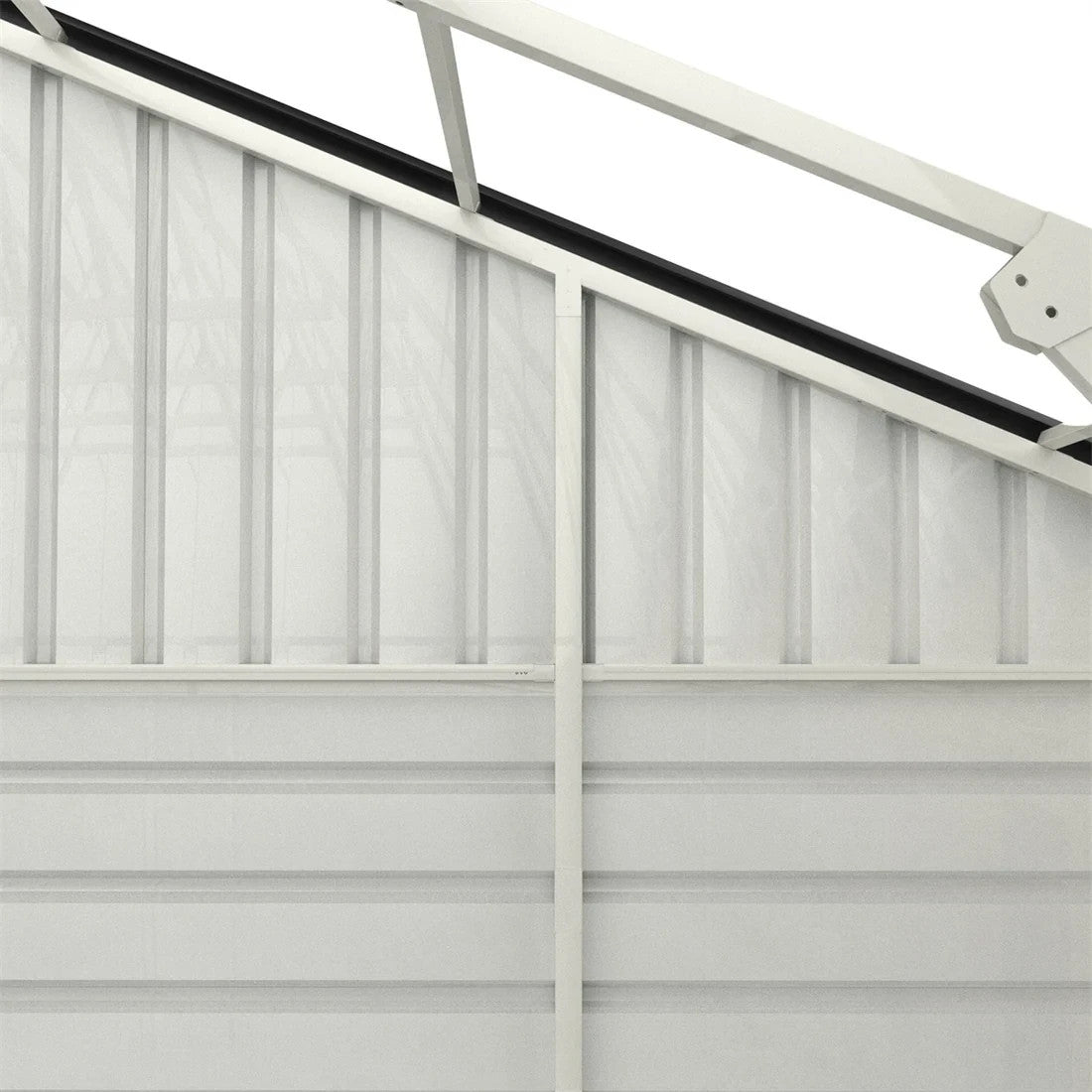 23'x22' Double Metal Garage Shed with Side Entry Door Car Shelter Storage