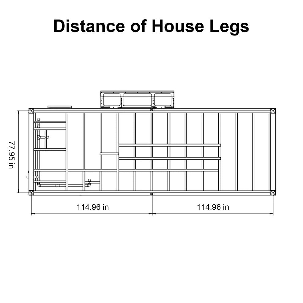 Bastone 20x7FT Mobile Prefab Office | Prebuilt Portable Home with Bathroom