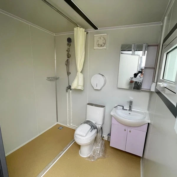 Bastone Portable Restroom W/ Shower Curtain Style for Outdoor Use| Mobile Toilet