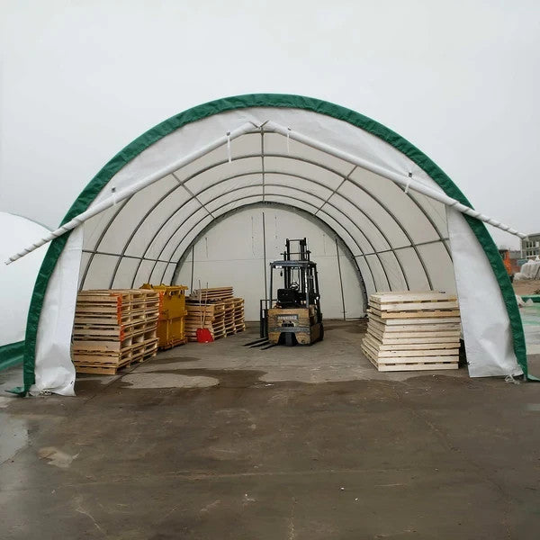 20x30x12 FT Storage Shelter 11oz PE/15oz PVC Fabric Hoop Building for RV Boat