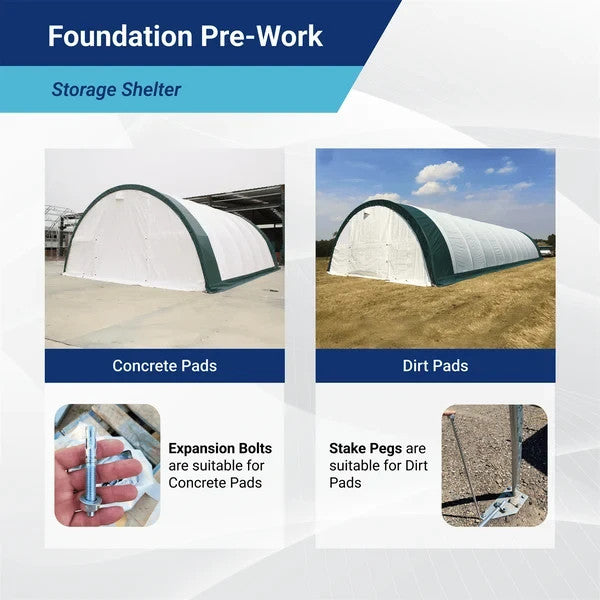 40x80x20 FT Heavy Equipment Storage Shelter 11oz PE Fabric Building