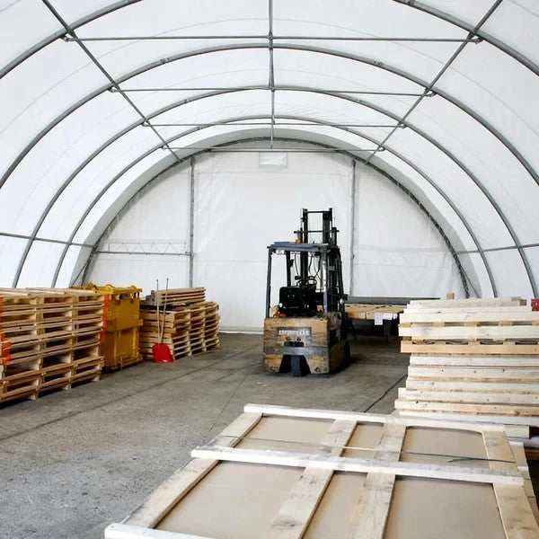 40x80x20 FT Heavy Equipment Storage Shelter 11oz PE Fabric Building