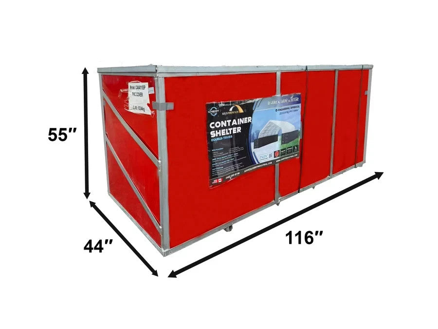 40x40x15 Double Truss Container Canopy Shelter 22oz PVC Peak Top