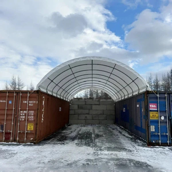 20x40FT Container Shelter Canopy Building | 18OZ PVC | Easy Install