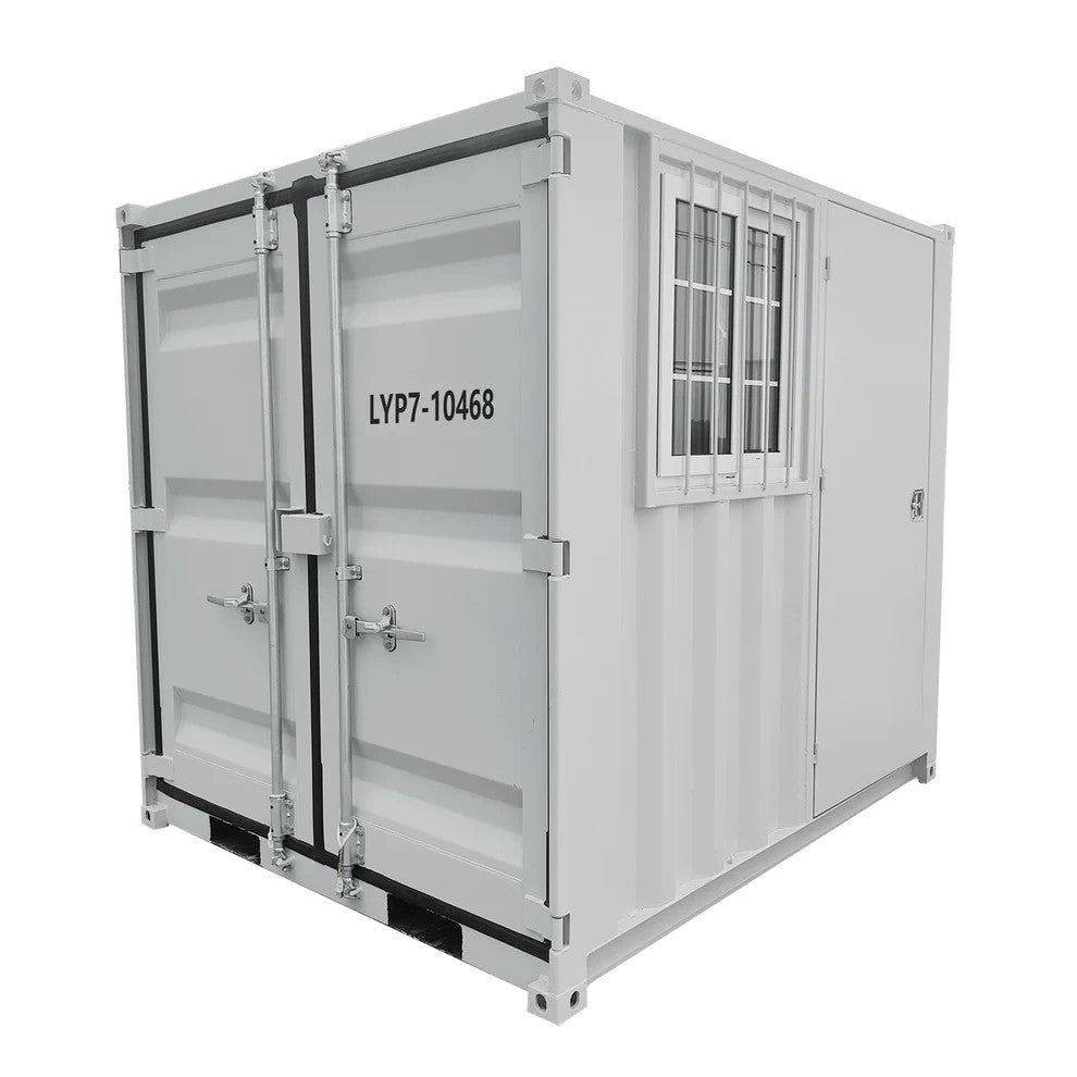 7FT Cubic Shipping Container | Lockable Door & Window | Portable Office Storage