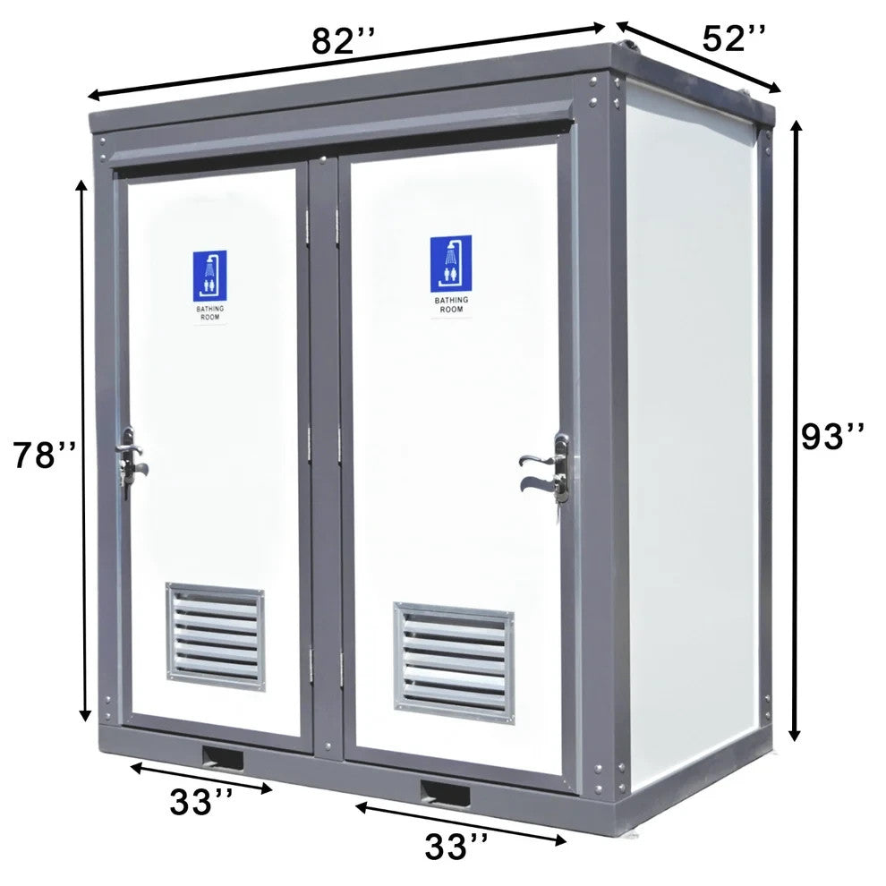 Bastone Mobile Shower 2-Stall Portable Insulated Shower Room Outdoor Use