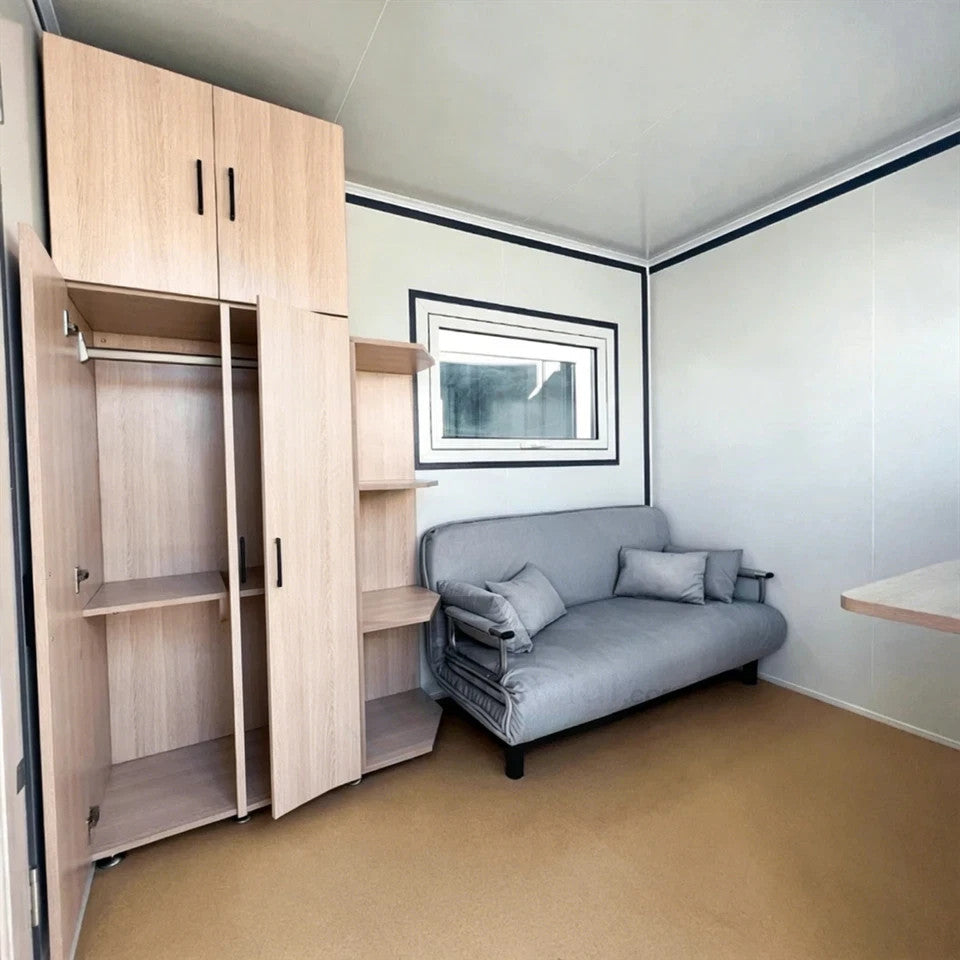 Bastone 13x7FT Mobile Prefab Office Cabin with Bathroom & Bedroom Portable House