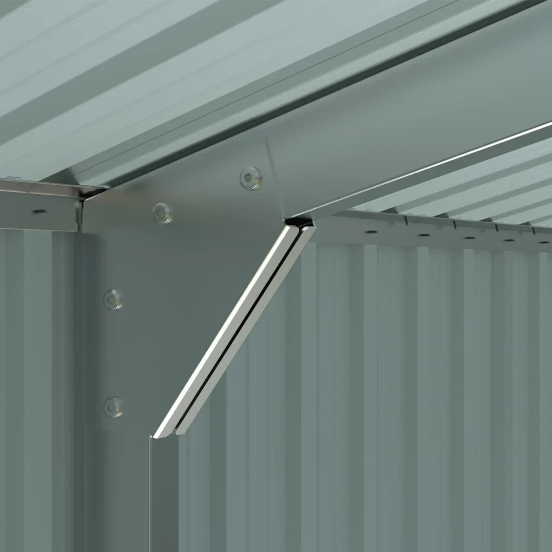 13' x 20' Heavy Duty Metal Storage Shed Steel w/ Double Front & Side Doors