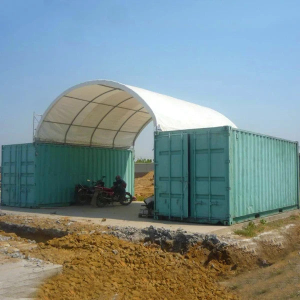 20'x20'Shipping Container Canopy Shelter Kit | 18OZ PVC | Industrial Tent