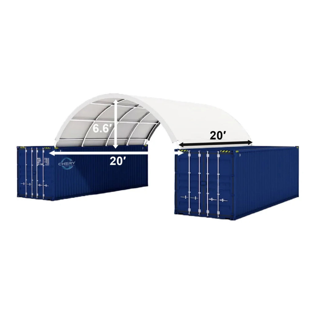 20'x20'Shipping Container Canopy Shelter Kit | 18OZ PVC | Industrial Tent