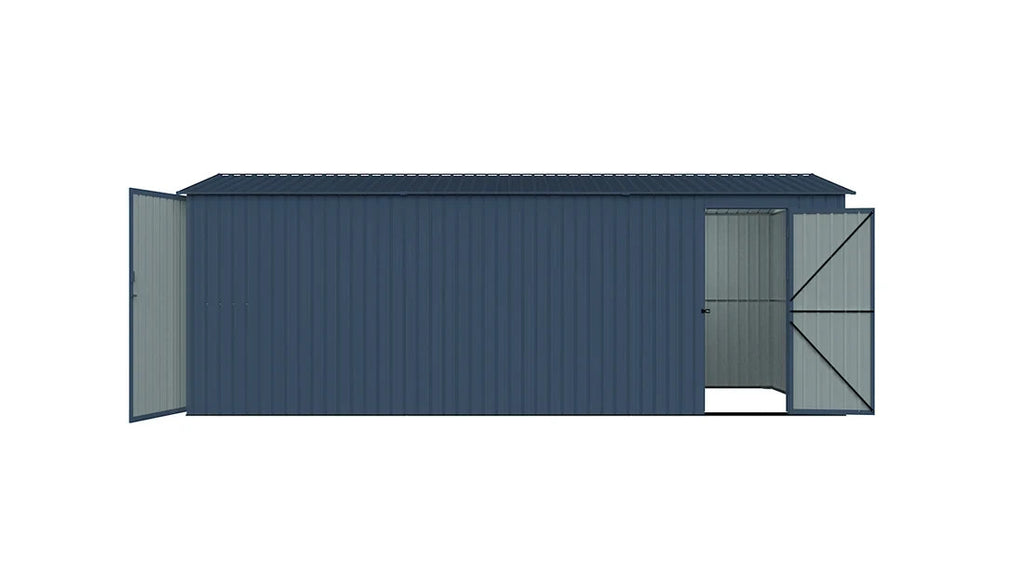 13' x 20' Heavy Duty Metal Storage Shed Steel w/ Double Front & Side Doors