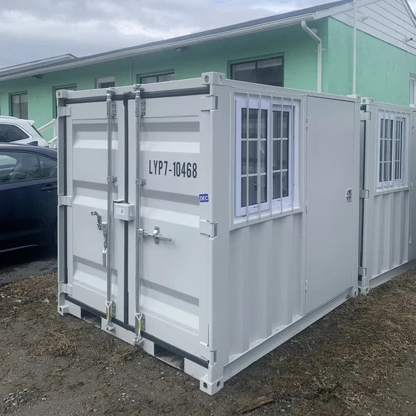 7FT Cubic Shipping Container | Lockable Door & Window | Portable Office Storage