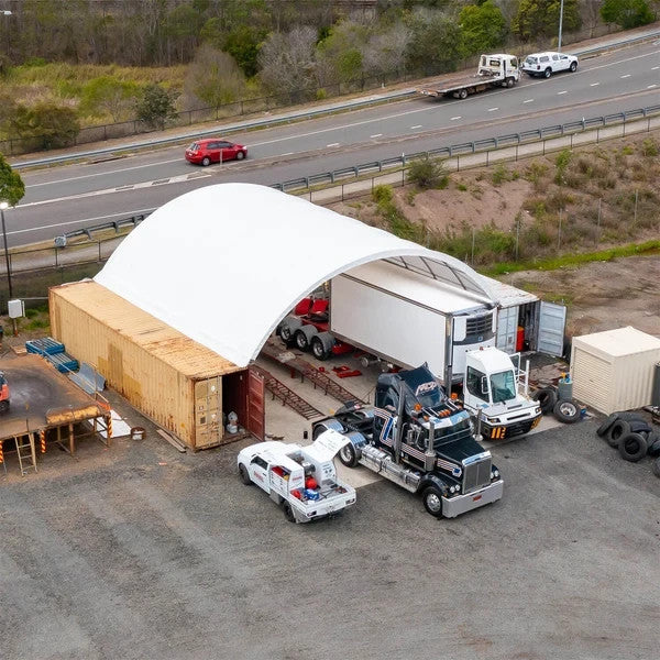 40x40x13FT Shipping Container Canopy Shelter *11oz PE* Industrial Storage