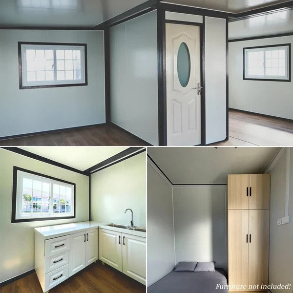 Bastone 20x20x8FT Mobile Expandable Prefab House  Prebuilt Home Portable Office