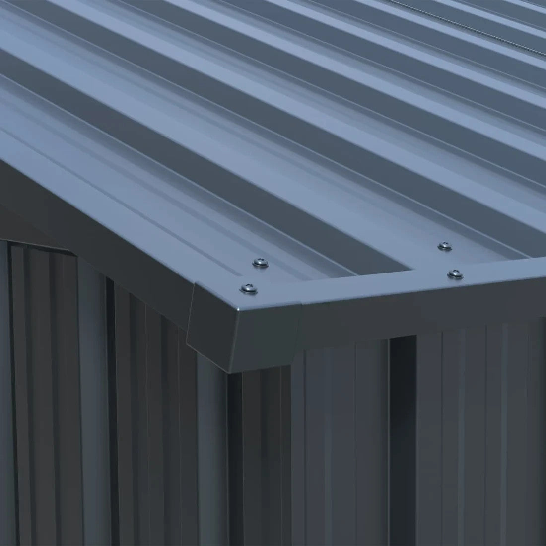 13' x 20' Heavy Duty Metal Storage Shed Steel w/ Double Front & Side Doors