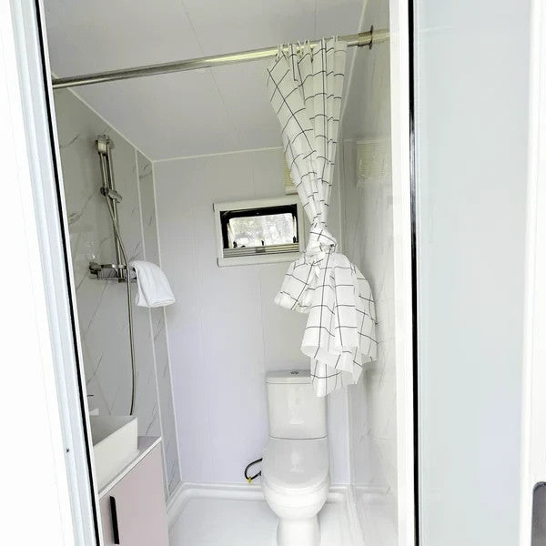 20FT Prefab Tiny House Outdoor Cabin Pod w/ Bathroom Bedroom Modern ADU Airbnb