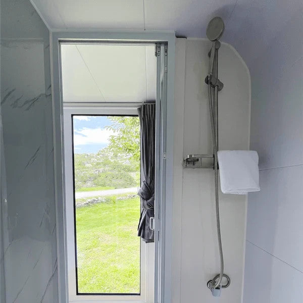 13x7x8FT Prefab Tiny House Cabin Pod Glass Bath Bedroom Modern Outdoor Home