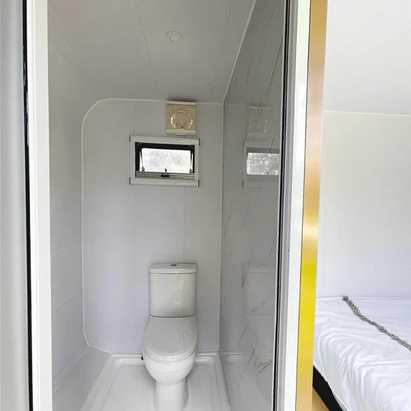 13x7x8FT Prefab Tiny House Cabin Pod Glass Bath Bedroom Modern Outdoor Home