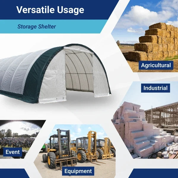 40x80x20 FT Heavy Equipment Storage Shelter 11oz PE Fabric Building