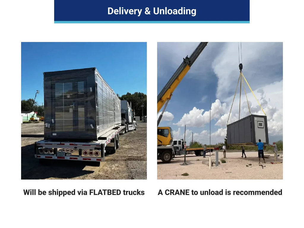 Bastone 20x20x8FT Mobile Expandable Prefab House  Prebuilt Home Portable Office