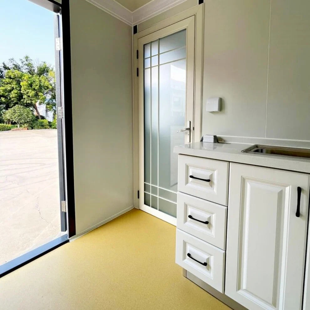 Bastone 20x7FT Mobile Prefab Office | Prebuilt Portable Home with Bathroom