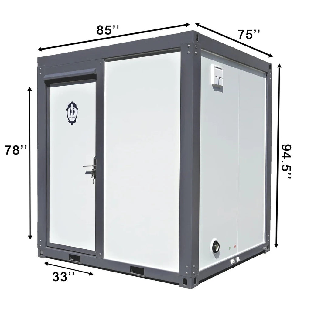 Bastone Portable Private Toilet Stall w/ Sink Vent & Shower Restroom 85x75x94.5