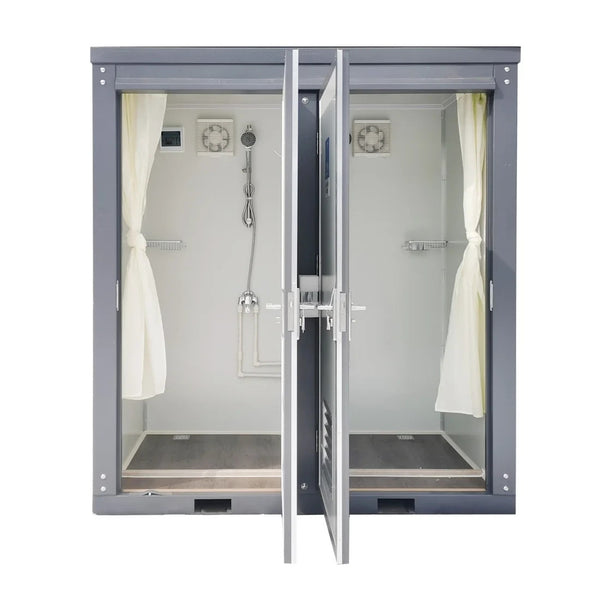 Bastone Mobile Shower 2-Stall Portable Insulated Shower Room Outdoor Use