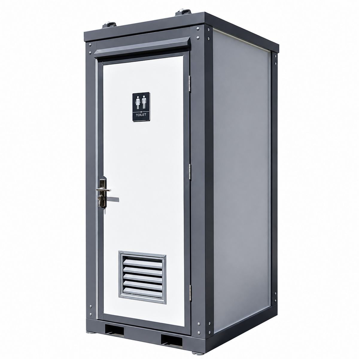 Bastone Single Stall Portable Restroom w/ Sink Flush Toilet & Vent Fan Outdoor