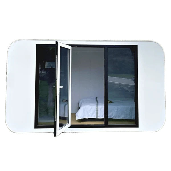13x7x8FT Prefab Tiny House Cabin Pod Glass Bath Bedroom Modern Outdoor Home