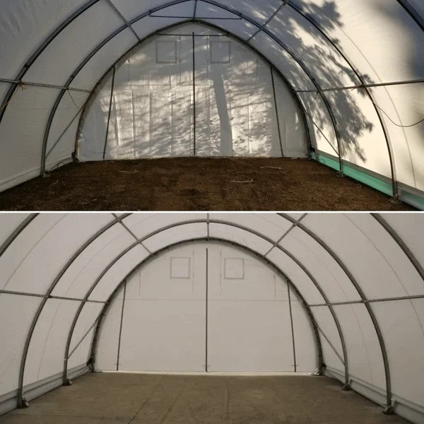 20x30x12 FT Storage Shelter 11oz PE/15oz PVC Fabric Hoop Building for RV Boat