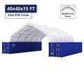 40x40x15 Double Truss Container Canopy Shelter 22oz PVC Peak Top