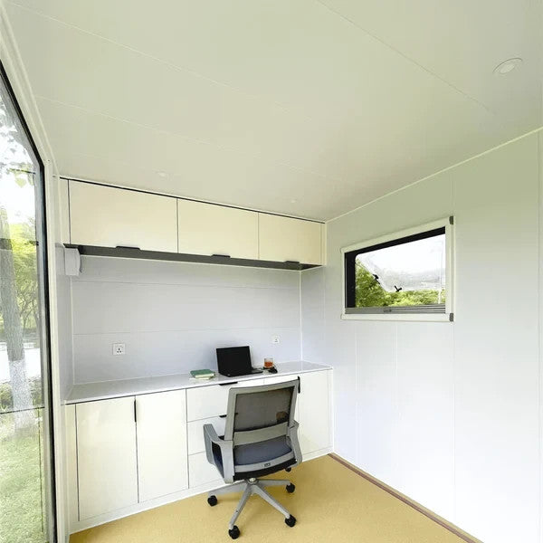 20FT Prefab Tiny House Outdoor Cabin Pod w/ Bathroom Bedroom Modern ADU Airbnb