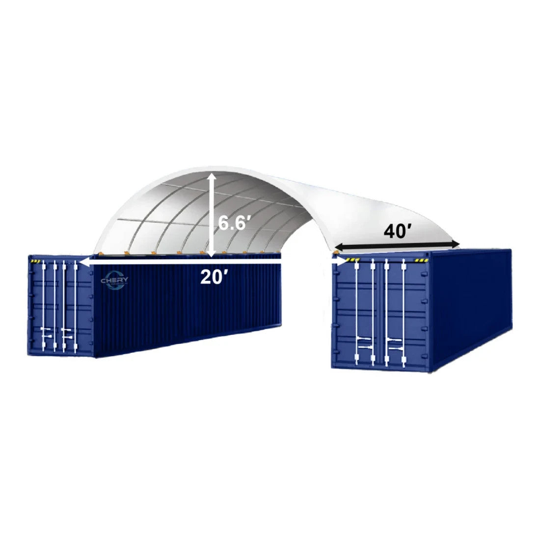 20'x40' Heavy Duty 15oz PVC Fabric Container Shelter Canopy Building Tent