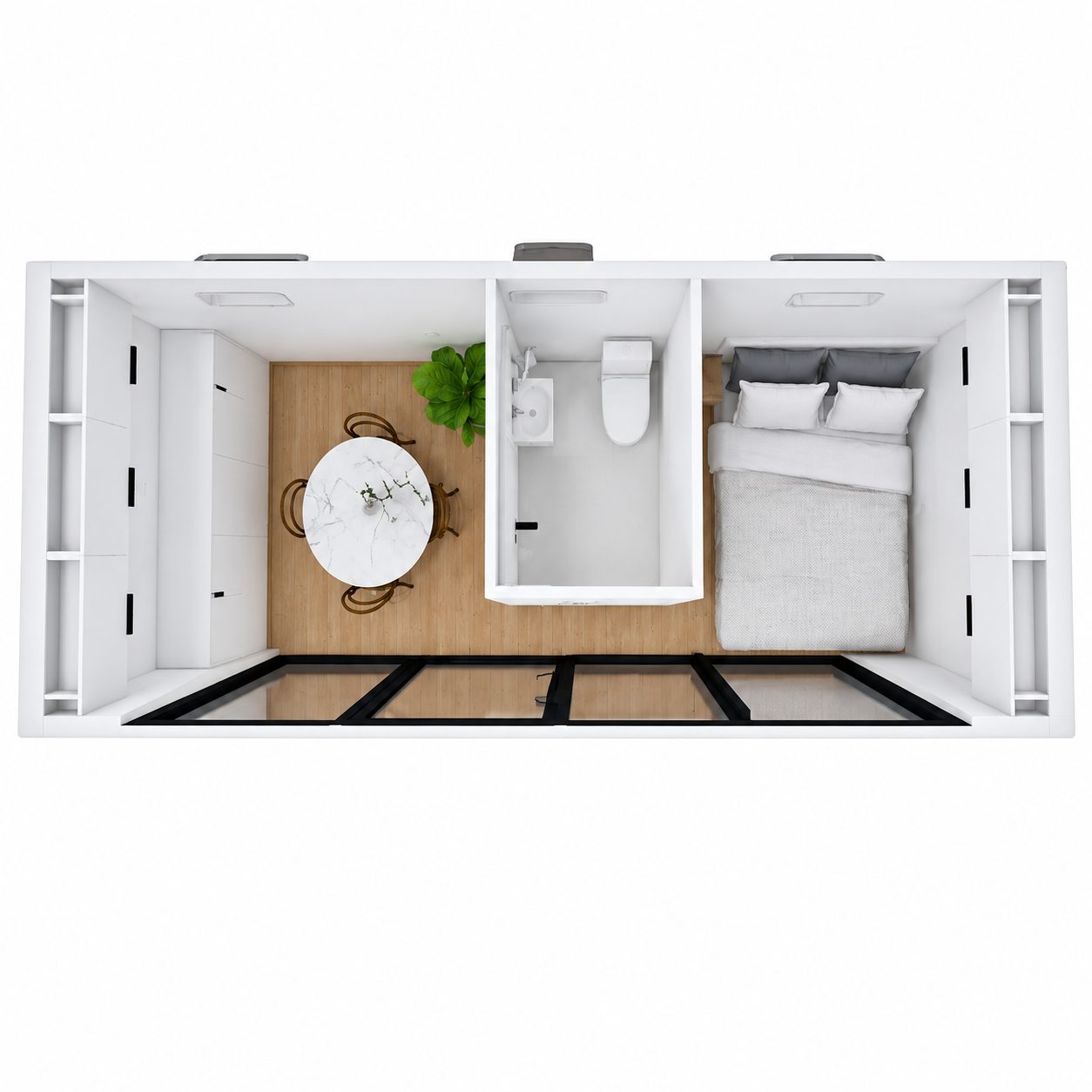 20FT Prefab Tiny House Outdoor Cabin Pod w/ Bathroom Bedroom Modern ADU Airbnb