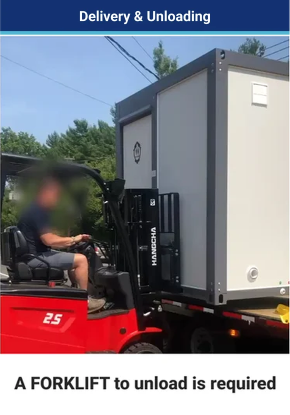 Bastone Portable Restroom W/ Shower Curtain Style for Outdoor Use| Mobile Toilet