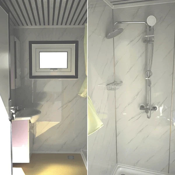 Bastone Portable Private Toilet Stall w/ Sink Vent & Shower Restroom 85x75x94.5
