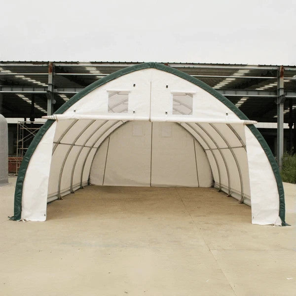 20x30x12 FT Storage Shelter 11oz PE/15oz PVC Fabric Hoop Building for RV Boat